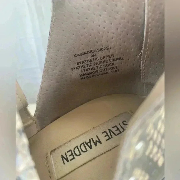 Steve Madden Casino Natural Snake Studded Boots Size 9 - Picture 5 of 10